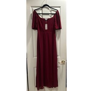 Serra Deep Red Maxi Dress